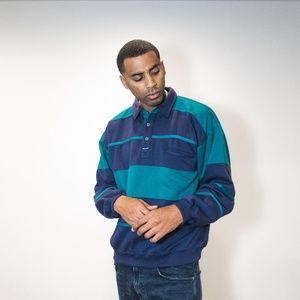 Striped Long-sleeve collar shirt